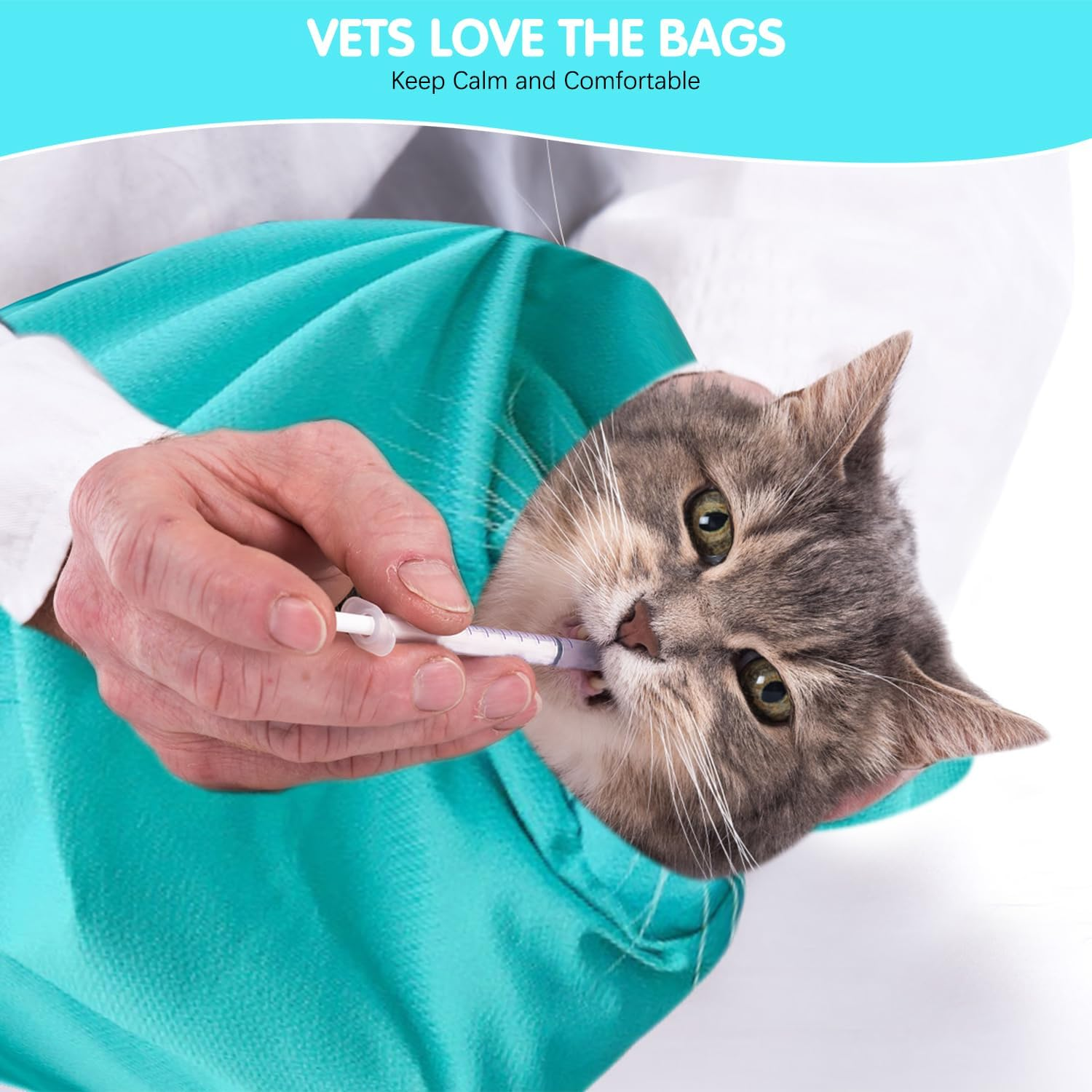Cat Carrier Pouch Cozy Comfort Carrier, Anti-Scratching Cat Carrier Pouch Bag Nail Trimming Restraint Bag Medication, Administration,Grooming, 1PC - 1 Pc image number 6
