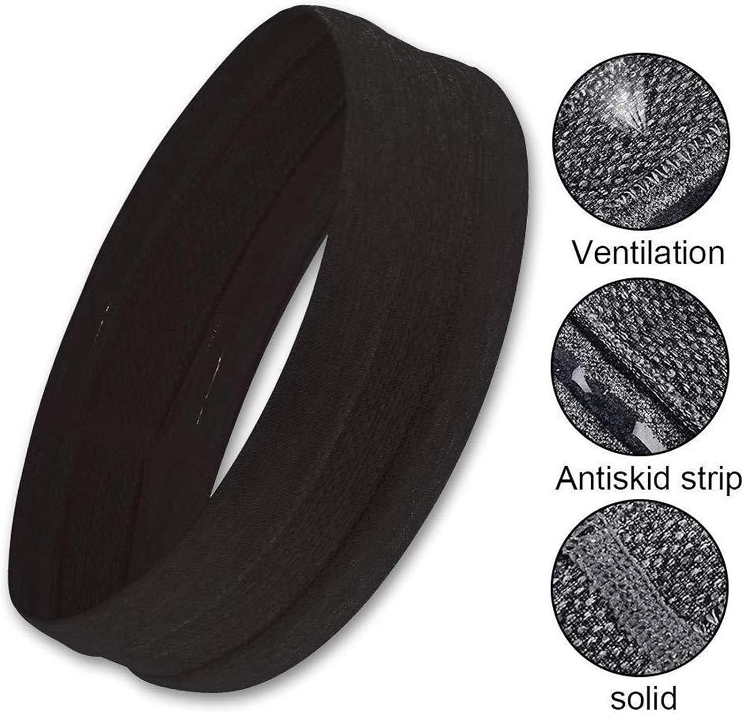 XUNQUCOM Men Women Sweat Wicking Sports Headband - Blue image number 7