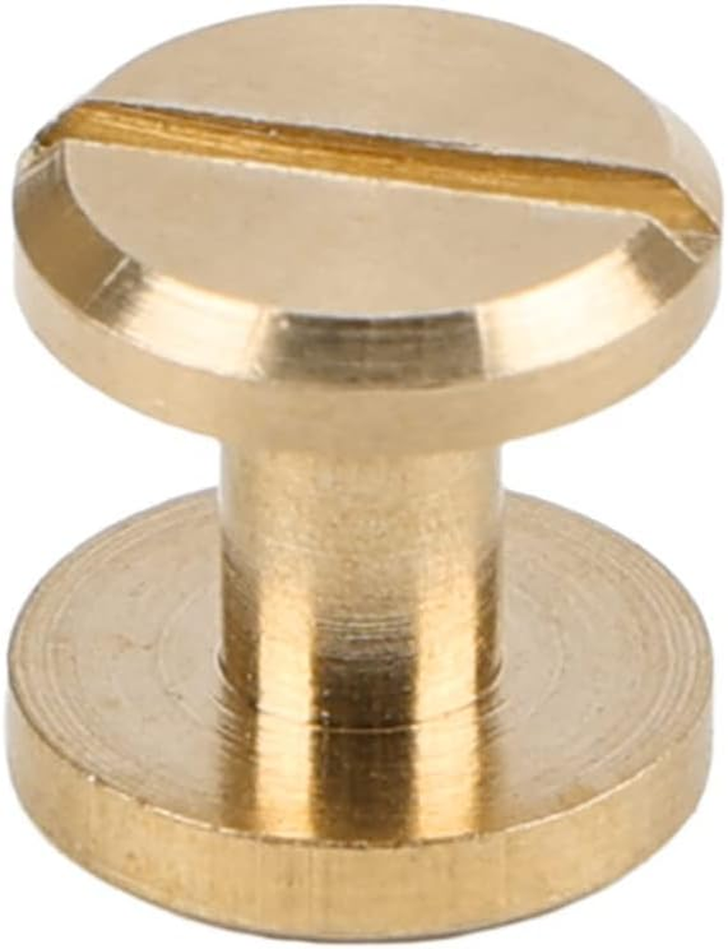 20PCS round Belt Screw Leather Craft Chicago Nail Brass Rivets Stud Head Wallet image number 6