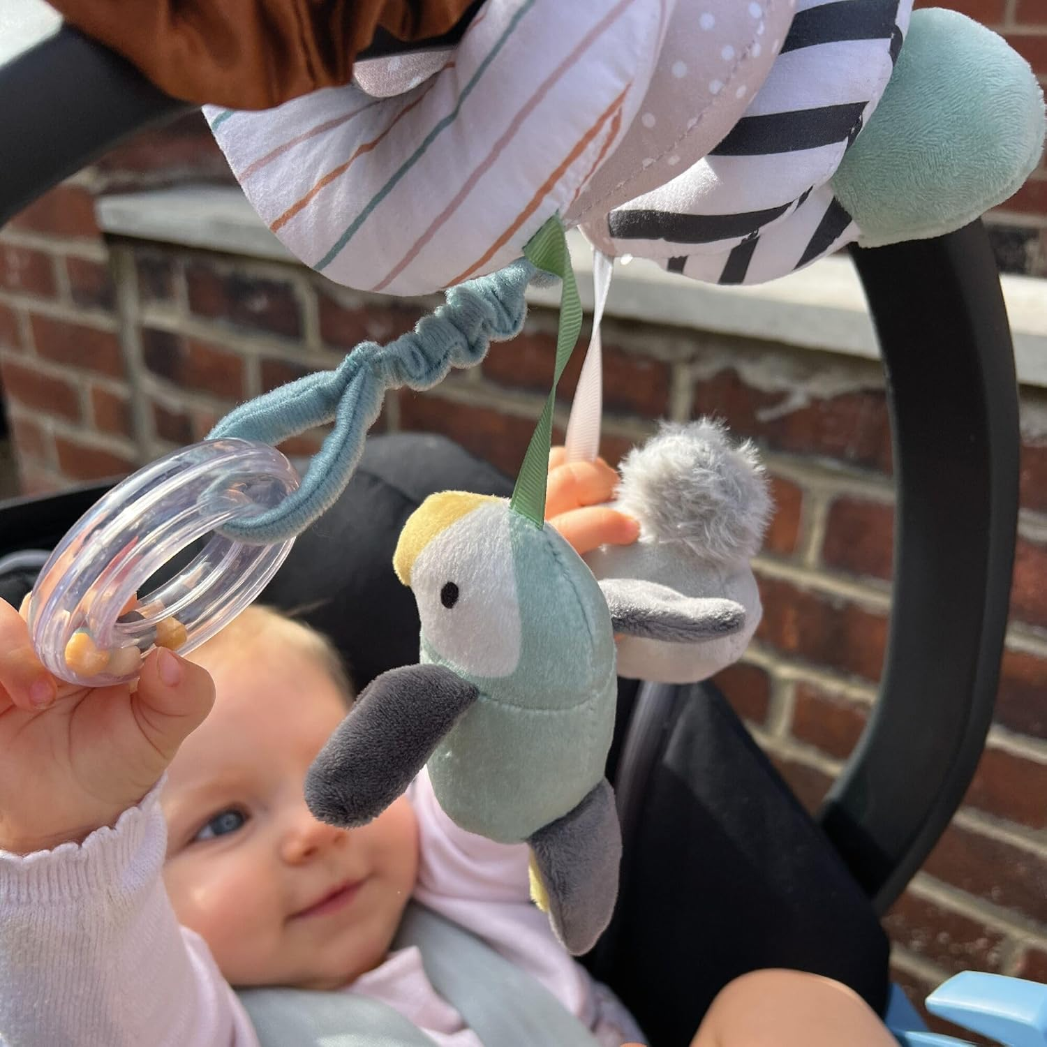 Nuby Animal Adventures Activity Spiral &ndash; Interactive Pram Toy with Sensory Toys | Suitable from Birth image number 1