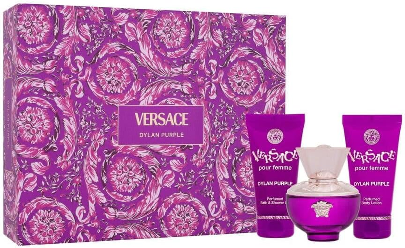 Dylan Purple by Versace for Women - 3 Pc Gift Set 1.7Oz EDP Spray, 1.7Oz Perfumed Bath and Shower Gel, 1.7Oz Perfumed Body Lotion
