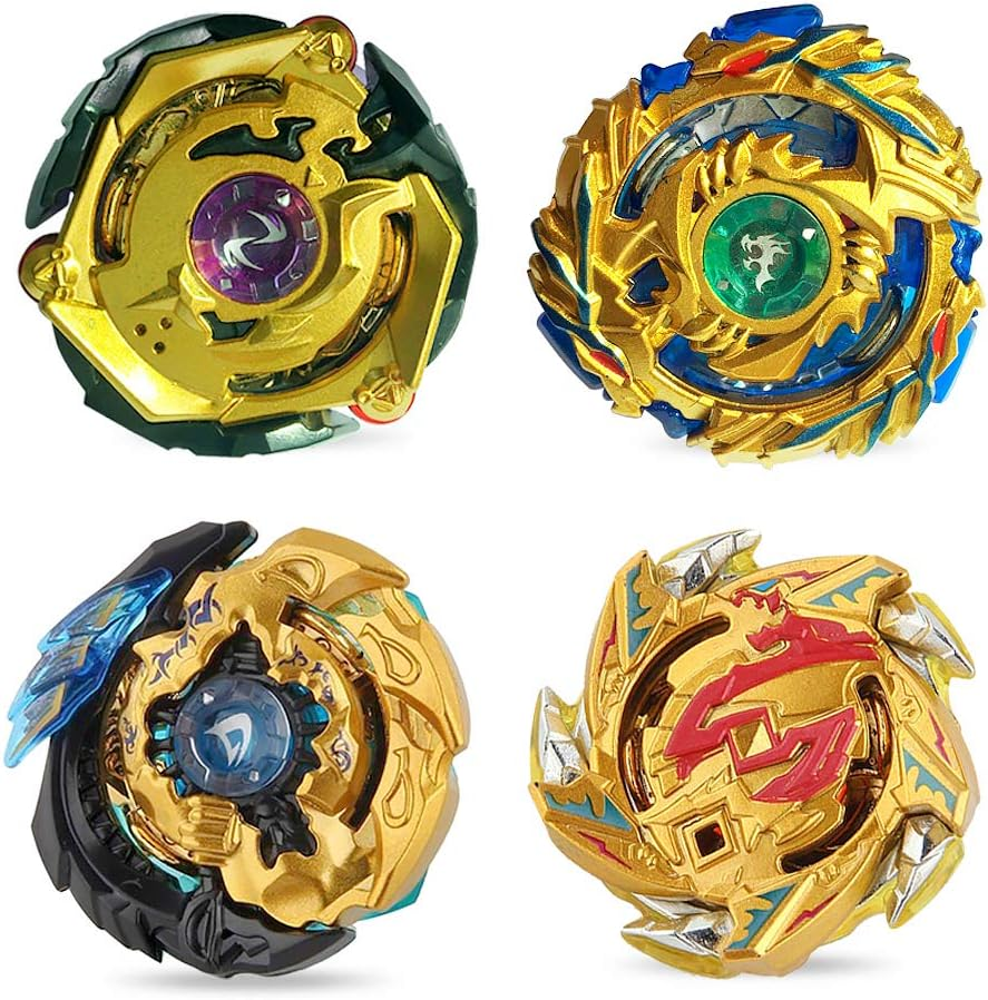 Ingooood Battling Toy Tops Battle Burst Tops Blade Blade Toys for Kids Gyro Metal Fusion, 4X High Performance Tops Attack Set with Launcher and Grip Starter Set and Arena image number 2