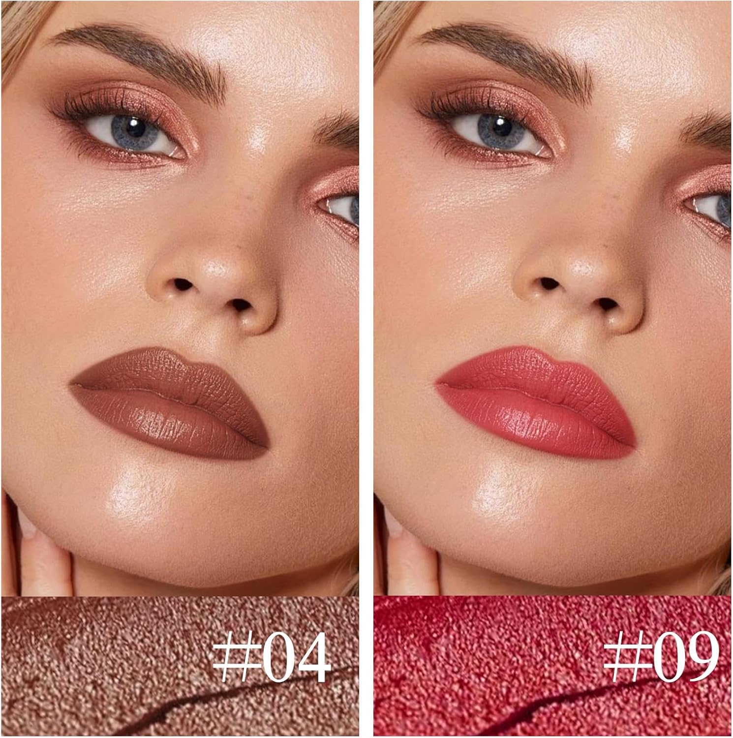 Matte Lip Liner Pencil,Highly Pigmented Retractable Lip Crayon,All Day Wear Nude Lipstick with Sharpener,Waterproof Brown Lipliner image number 2