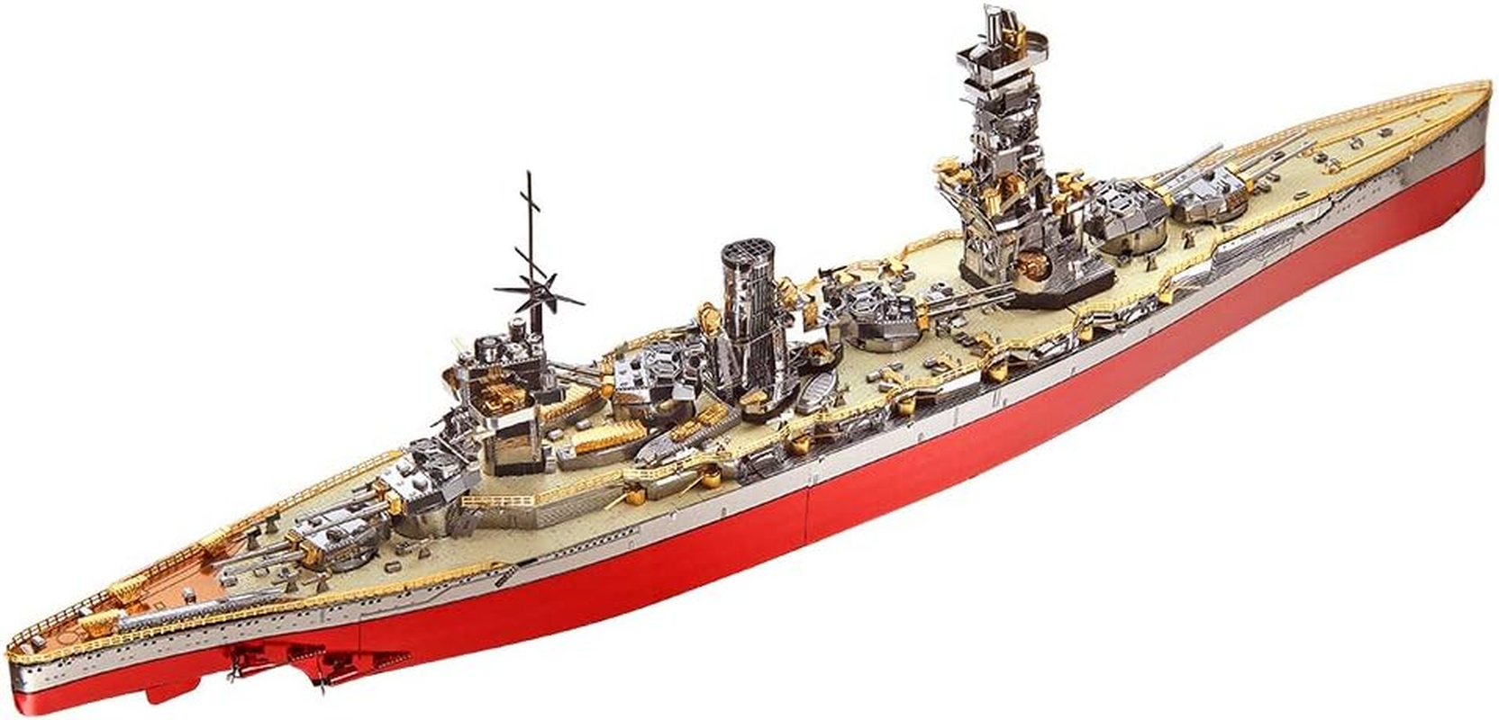 Piececool 3D Metal Puzzle Military Watercraft Model Kits, Yamato Battleship Metal Model Building Kit for Adults, Brain Teaser DIY Hobbies for Men, for Teens Boys, 245 Pcs