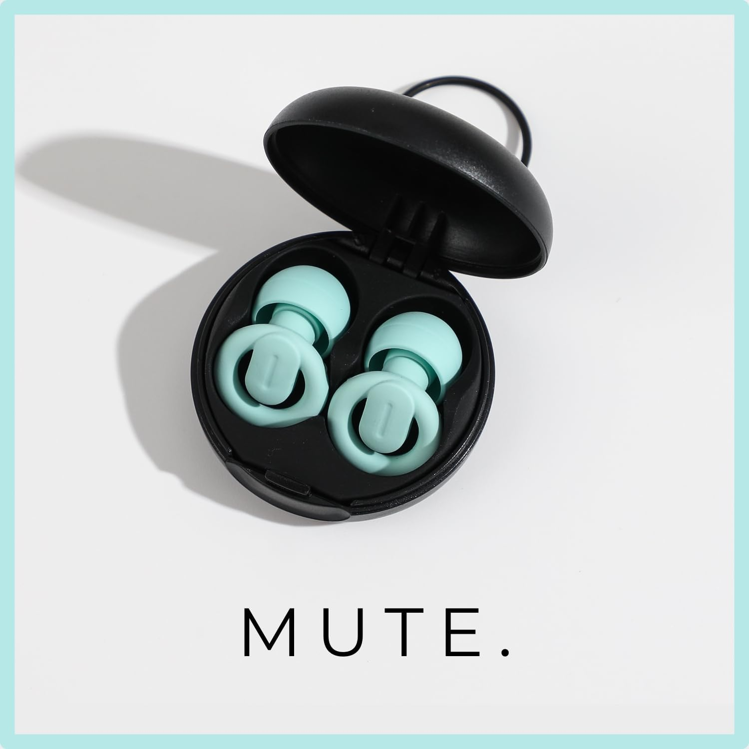 Mute.Produkten - Ear Plugs - Noise Reduction & Cancelling - SNR 33Db - Suitable for Sleep, Work, Travel, Flying, Music Concerts & More (Light Blue, One Size) image number 6