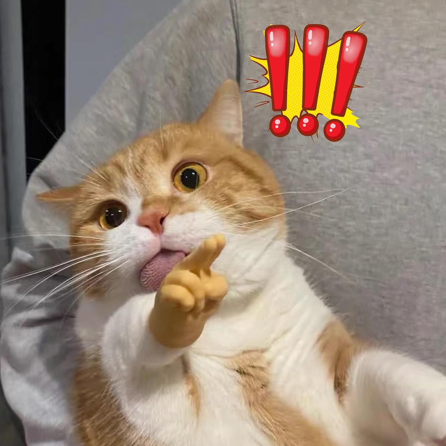 6PCS Tiny Hands for Cats, Funny Little Hands for Cats, Rubber Finger Puppets for Cat Paws, Little Hands for Fingers, Stretchable Mini Hands for Cats, Cat Interactive Toy image number 2