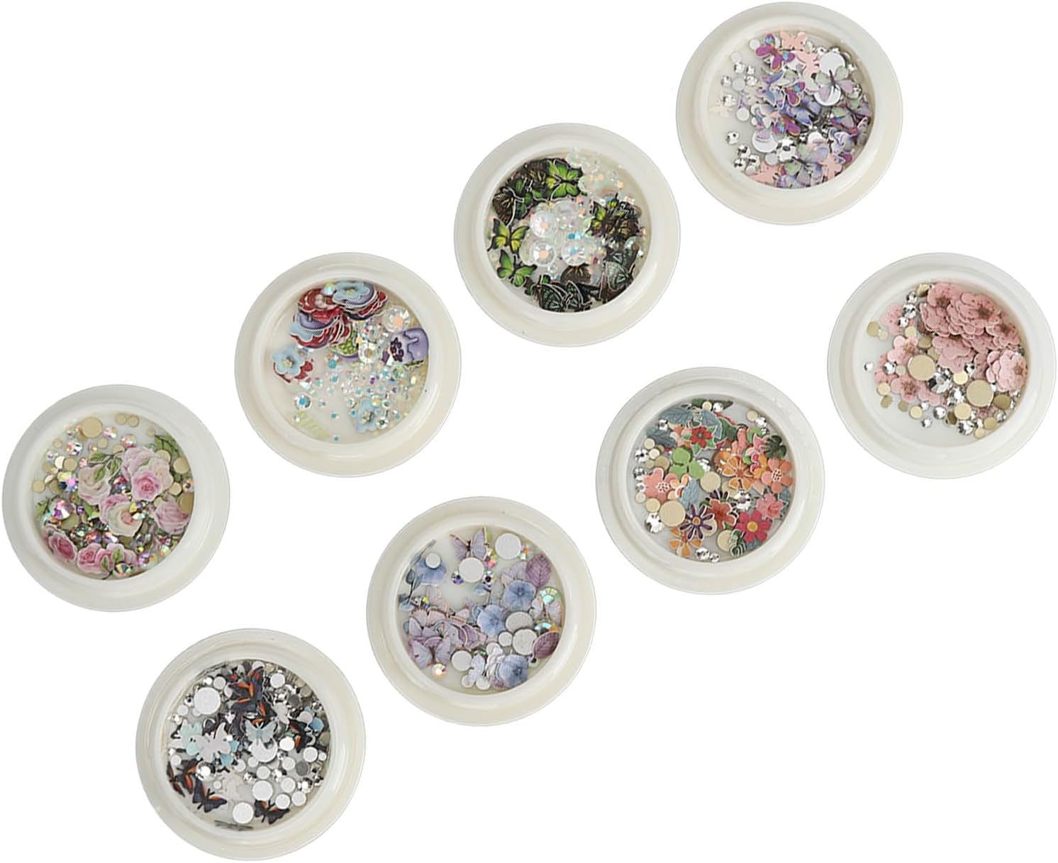 8Pcs Colorful Resin Nail Sequins Glitter Flakes DIY Design for Manicure Decorations image number 5