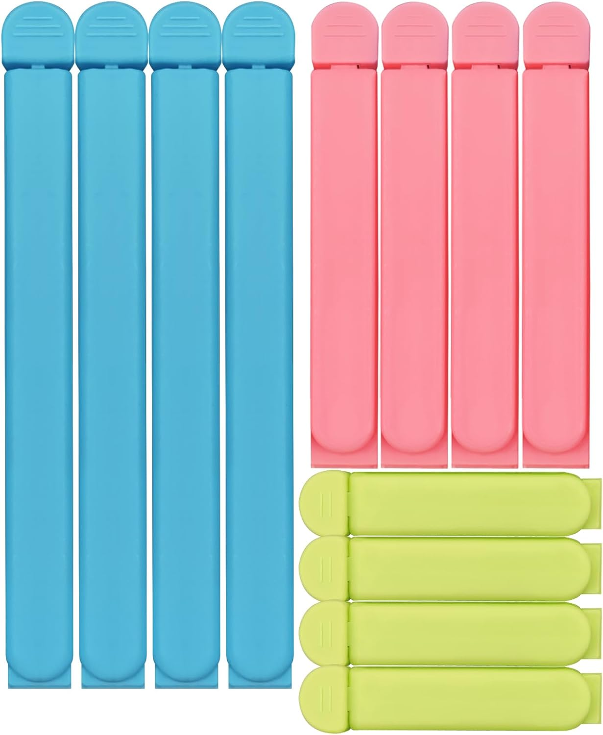 12 Pack Colored Bag Clips, Bag Closures, Chip Clips, Piping Bag Clips for Kitchen Food Bag Sealing, 3 Size image number 4