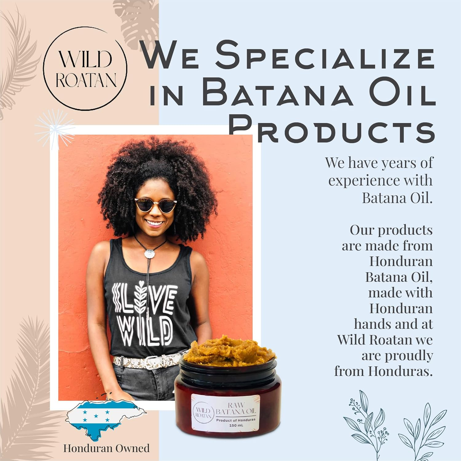 Raw Batana Oil from Honduras | 100% Pure & Natural | Hair Growth & Scalp Treatment for Men & Women | Batana Oil Specialist | Honduran Owned Company | 150Ml image number 5