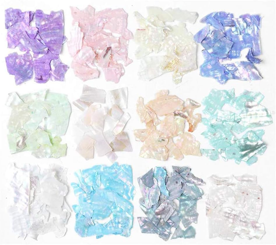 1 Box Diy Nail Art Decorations 3D Irregular Abalone Shell Shimmer Pearl Jewelry image number 1