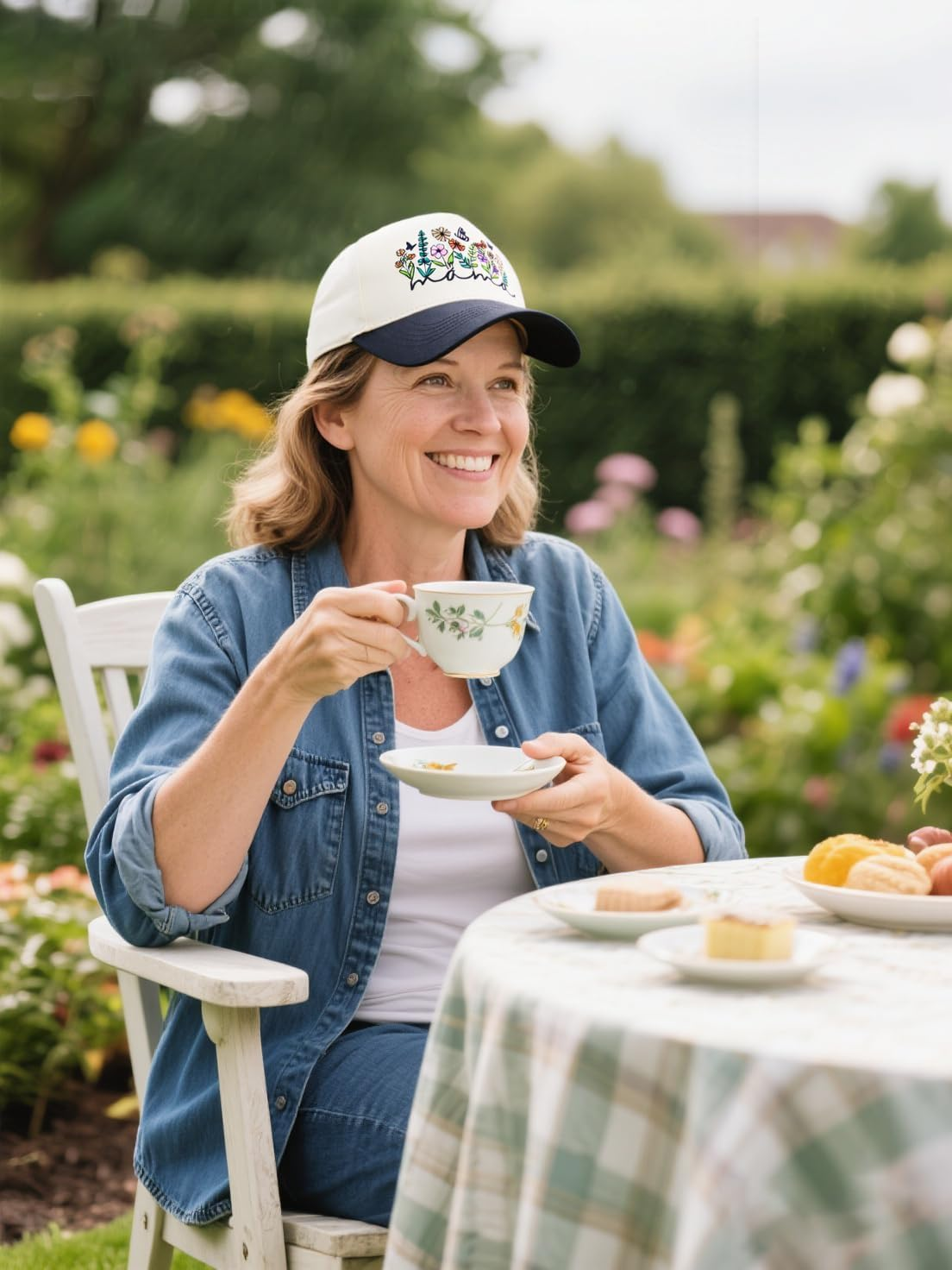 MINYJHZ Mama Trucker Hat for Women, Mothers Day Birthday Gifts for Mom, Two-Tone Adjustable Mom Baseball Cap Black image number 4