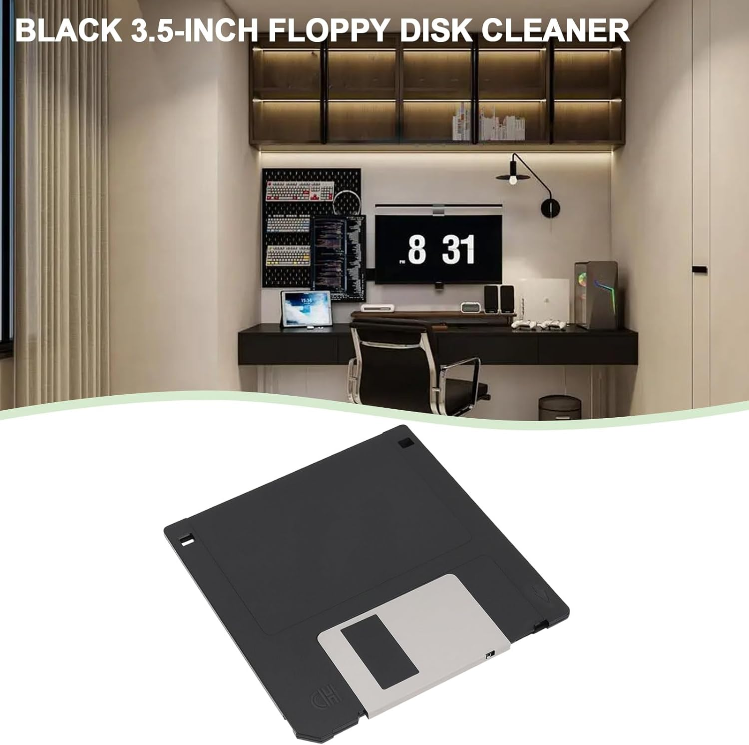 Emagtech 1Pc 3.5 Inch Floppy Disk Cleaner 1.44MB Format a Floppy Disk Cleaner Portable Floppy Disk Cleaner for PC Amiga Atari ST Archimedes Black image number 3