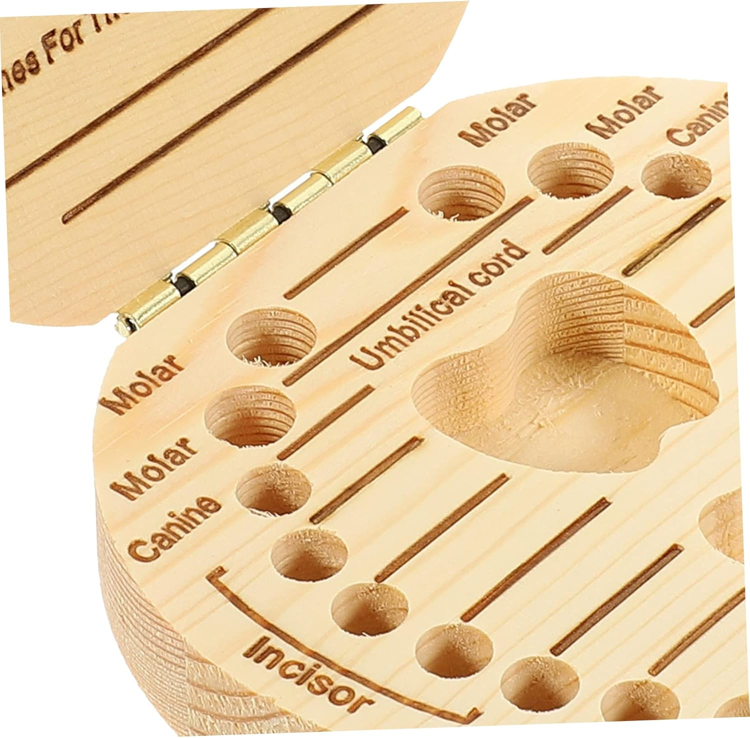 Sosoport Tooth Preservation Collection Box for Boys and Girls Wooden Boy Girl Teeth Saver Colorful Cartoon Design and Keepsakes image number 3