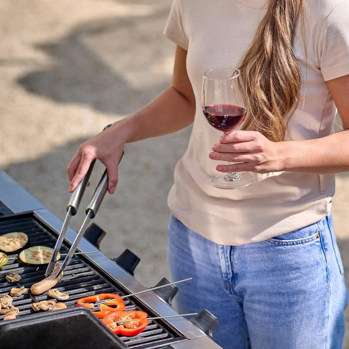 Barbecue Skewers, 40 PCS Kabob Skewers with Storage Tube for Outdoor Cooking (30Cm/11.81In)