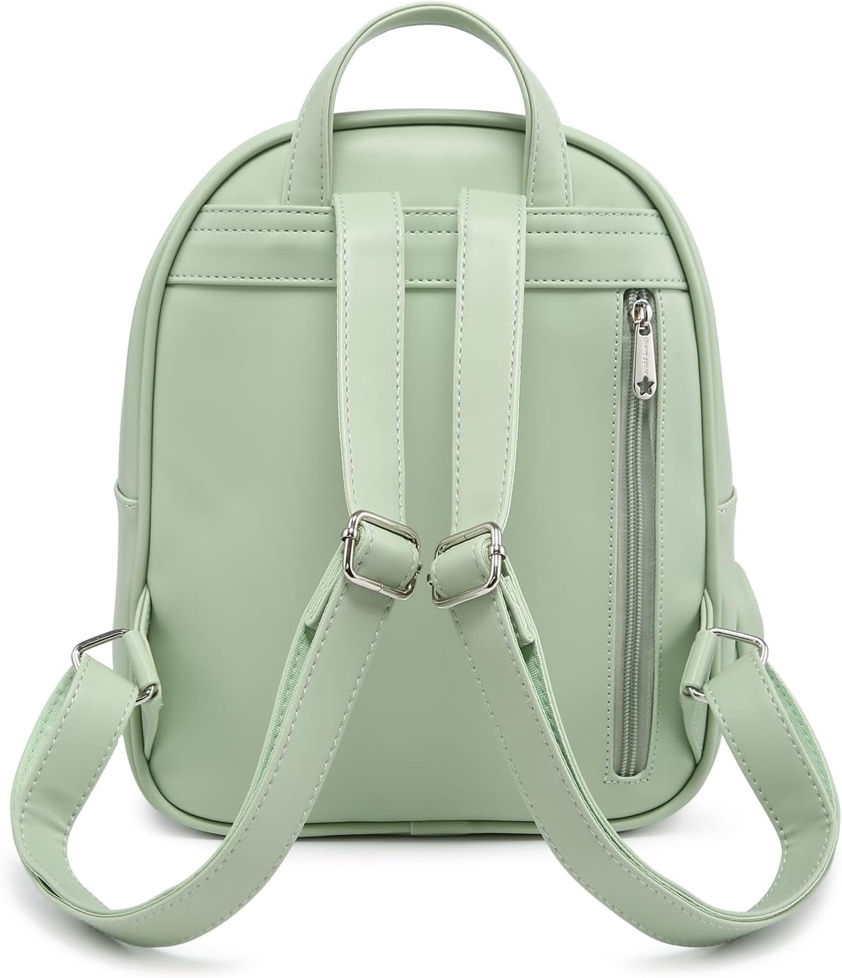 CHERRY SAUCE Kawaii Backpack PU Leather Ita Bag Aesthetic Cute Purse Pin Display - Black image number 5