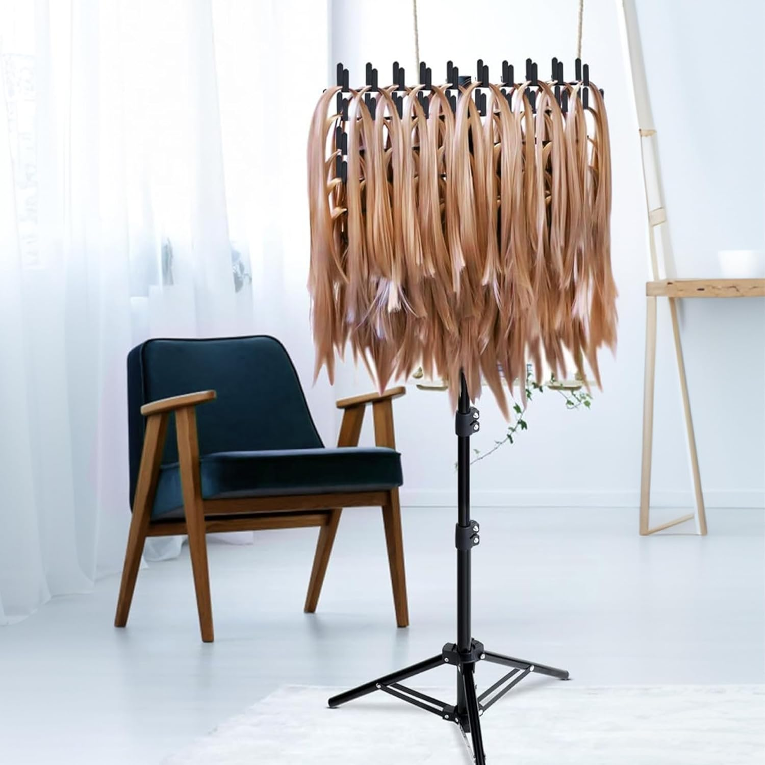 Braiding Hair Rack Height Braiding Rack 144 Pegs Braiding Rack 2-Side Hair Divider Rack for Braiding Hair Separator Stand Stylist Display Stand