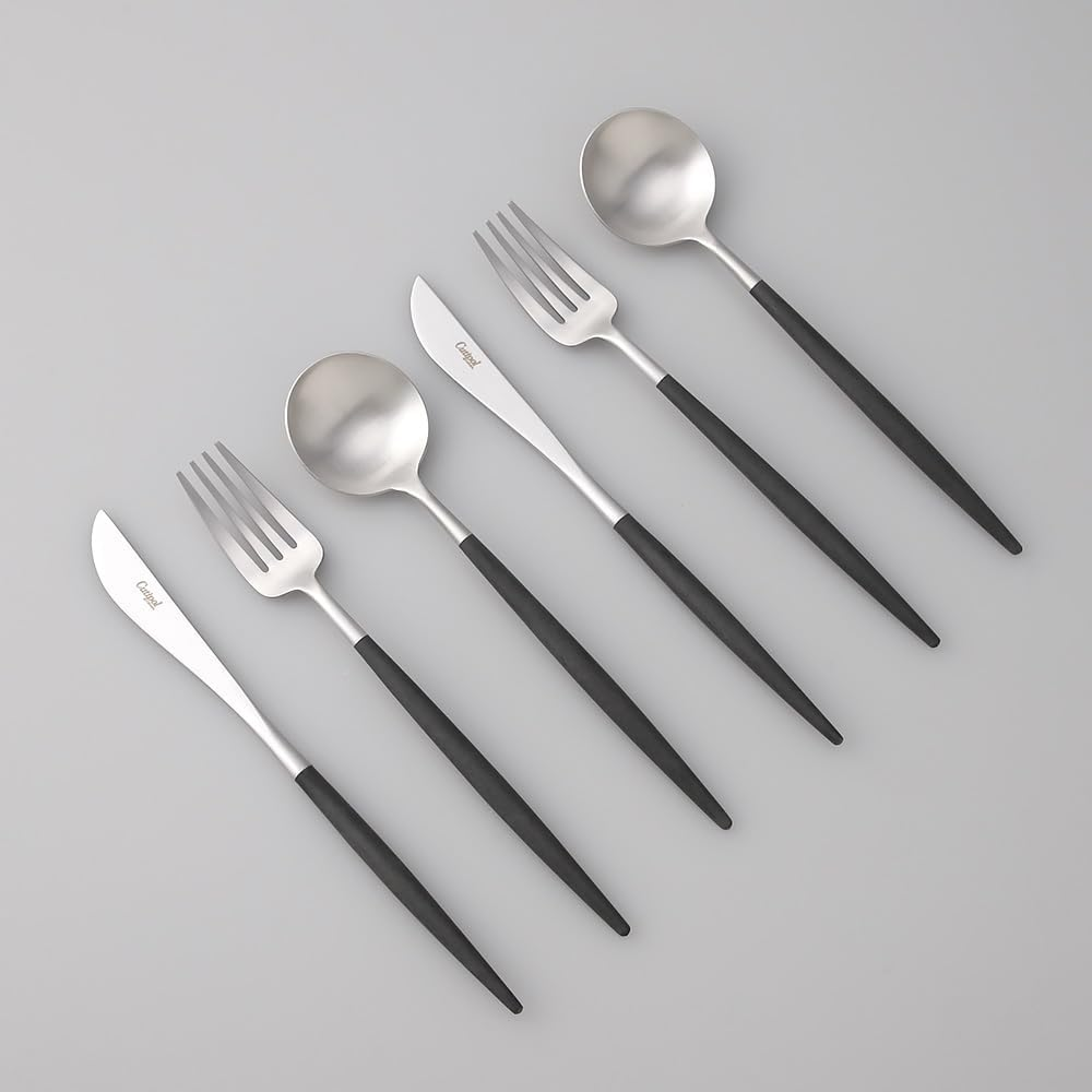 Cutipol GOA Black Silver Dinner Set, 6 Pieces image number 2