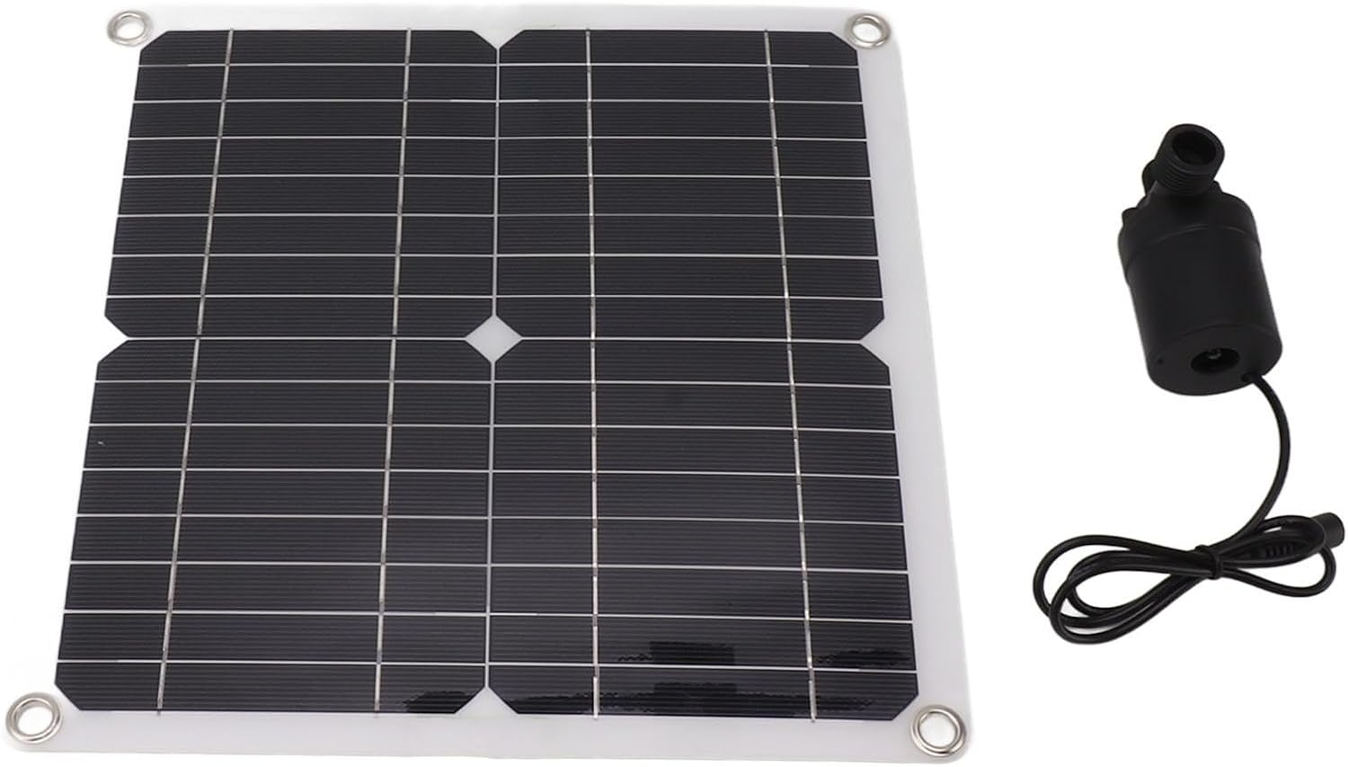 Fdit Solar Water Pumps Kit, 50W Monocrystalline Solar Panel with 22W DC12V Fountain Pump and Battery Box for Garden Pond Outdoor image number 4