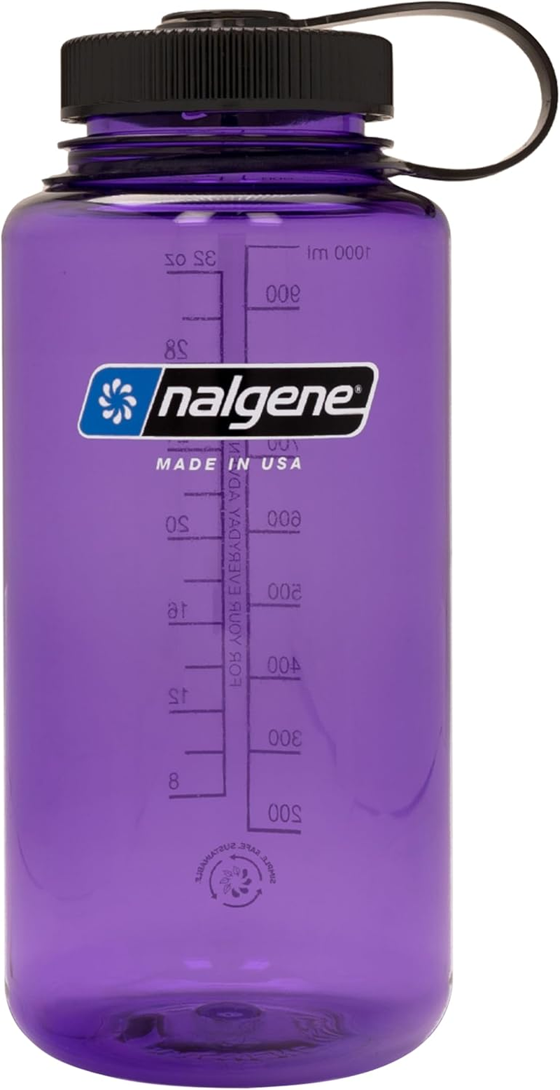 Nalgene Sustain Tritan Bpa-Free Water Bottle Made with Material Derived from 50% Plastic Waste, 32 OZ, Wide Mouth