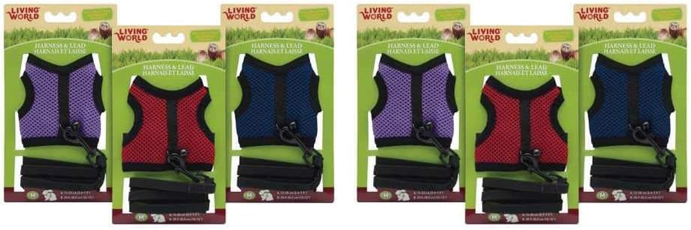 Living World Small Animal Fabric Harness and Lead Set 3 Pack, 3 Count image number 1