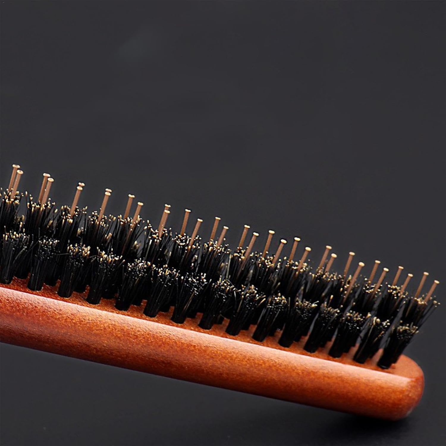 Uoqpty Natural Bristle Hair Brush | Bristle Hair Styling Comb,Soft Natural Bristles Brush for Thin and Fine Hair, Ergonomic Bristle Hair Brush for Women and Men image number 5