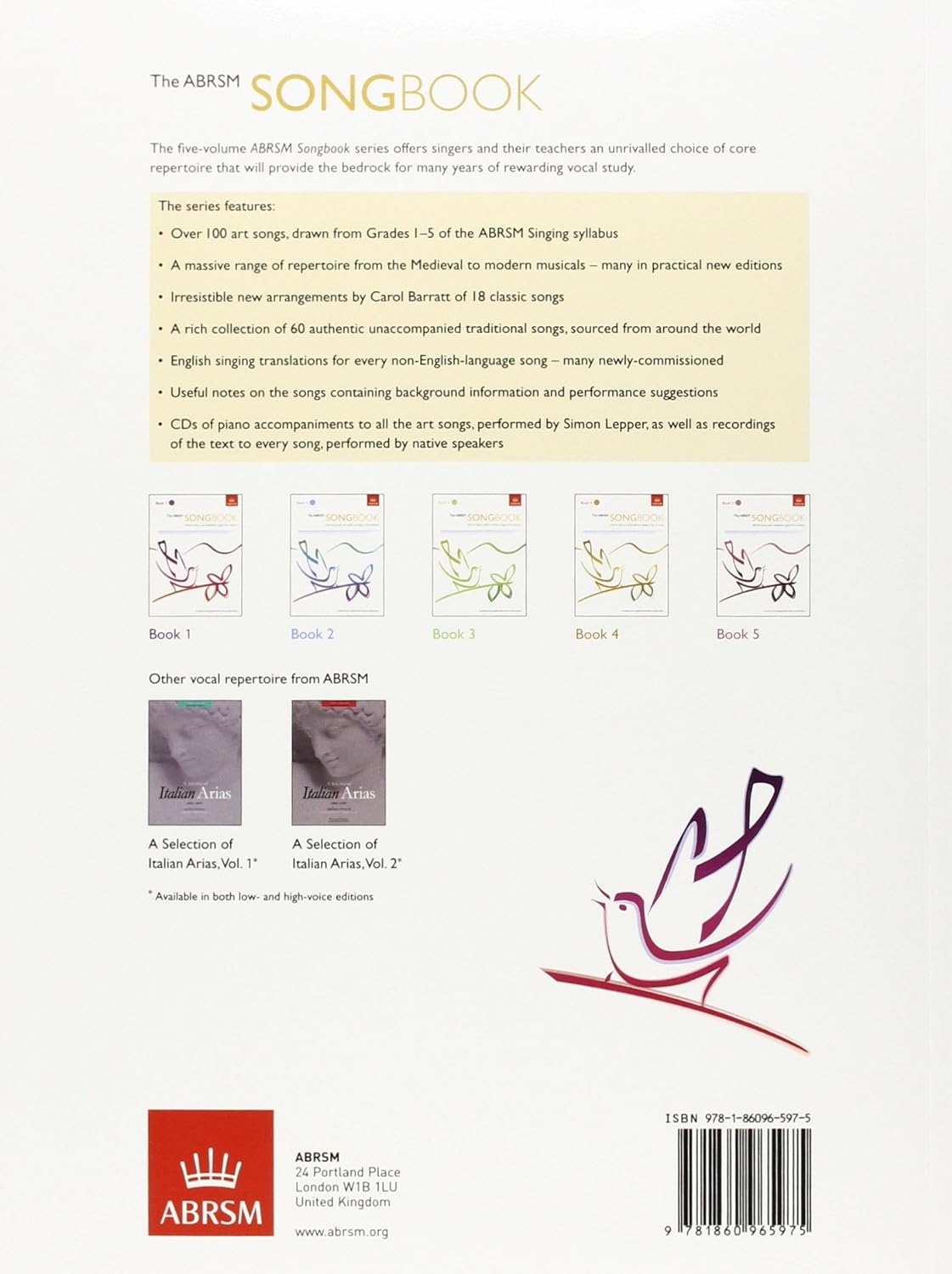 The ABRSM Songbook, Book 1: Selected Pieces and Traditional Songs in Five Volumes image number 1