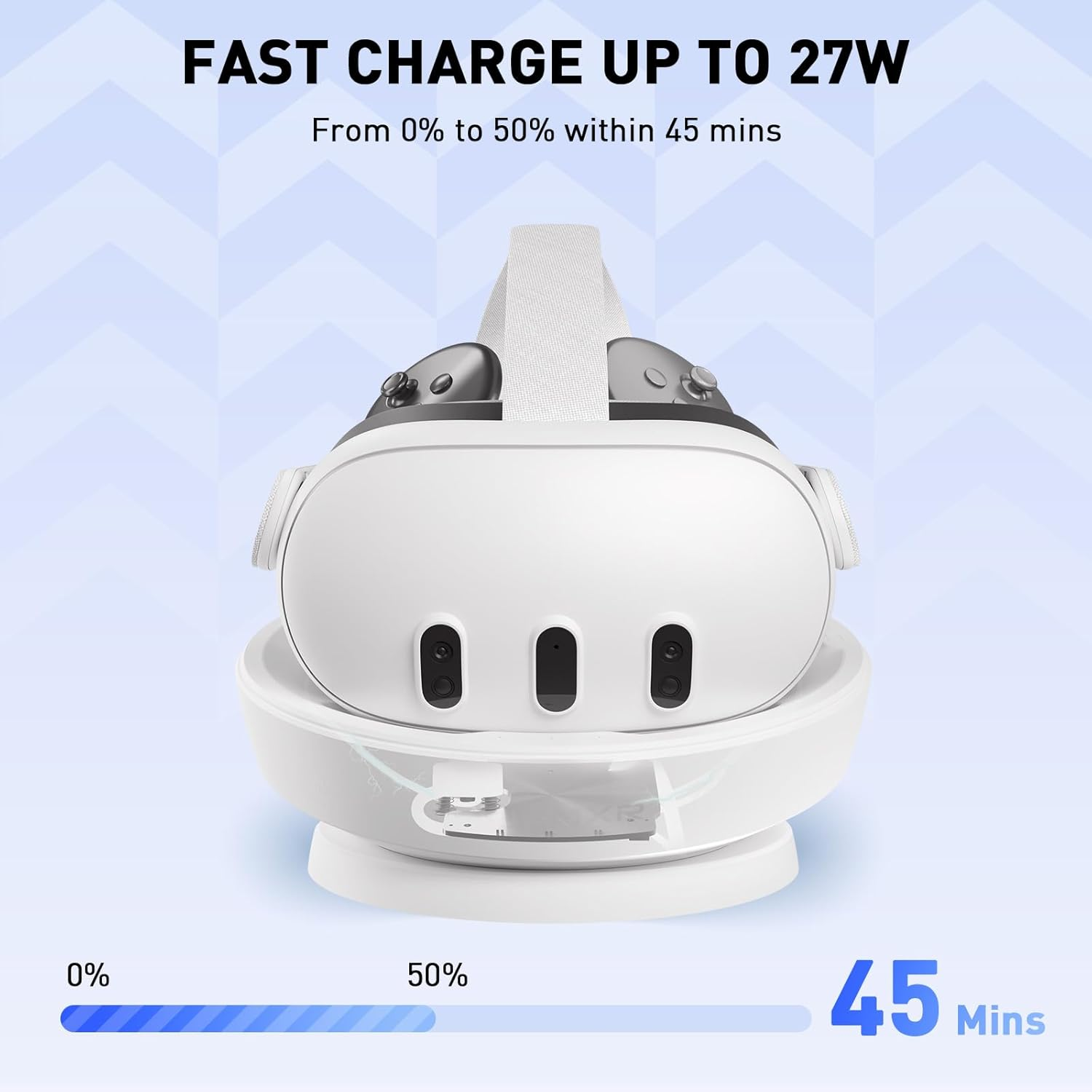 PRISMXR Carina D1 Quest 3 Charging Dock - USB-C, Wei&szlig; image number 5