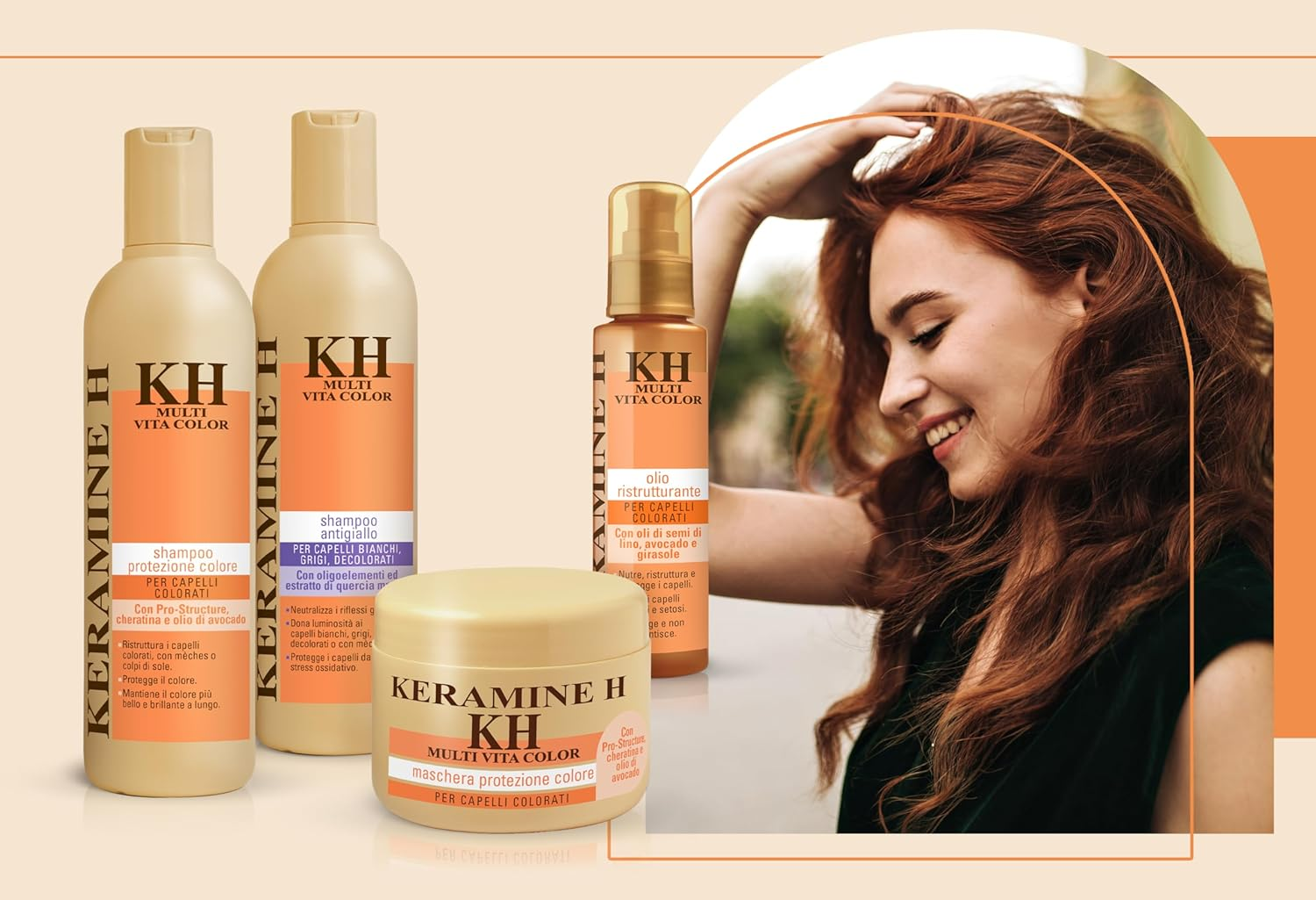 KERAMINE H Antigiallo Shampoo - 3 Packs 300Ml - Total 900Ml image number 3