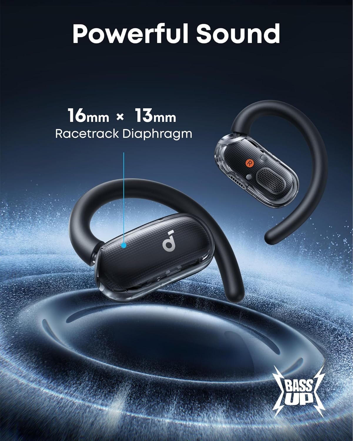 Soundcore V40I by Anker, Open-Ear Headphones, Crystal-Clear Design, Lidless Case, 4 Adjustable Positions for Every Ear Size, Richer Bass, IP55, 21H Playtime, AI Clear Calls, Bluetooth 5.4, App Control image number 1