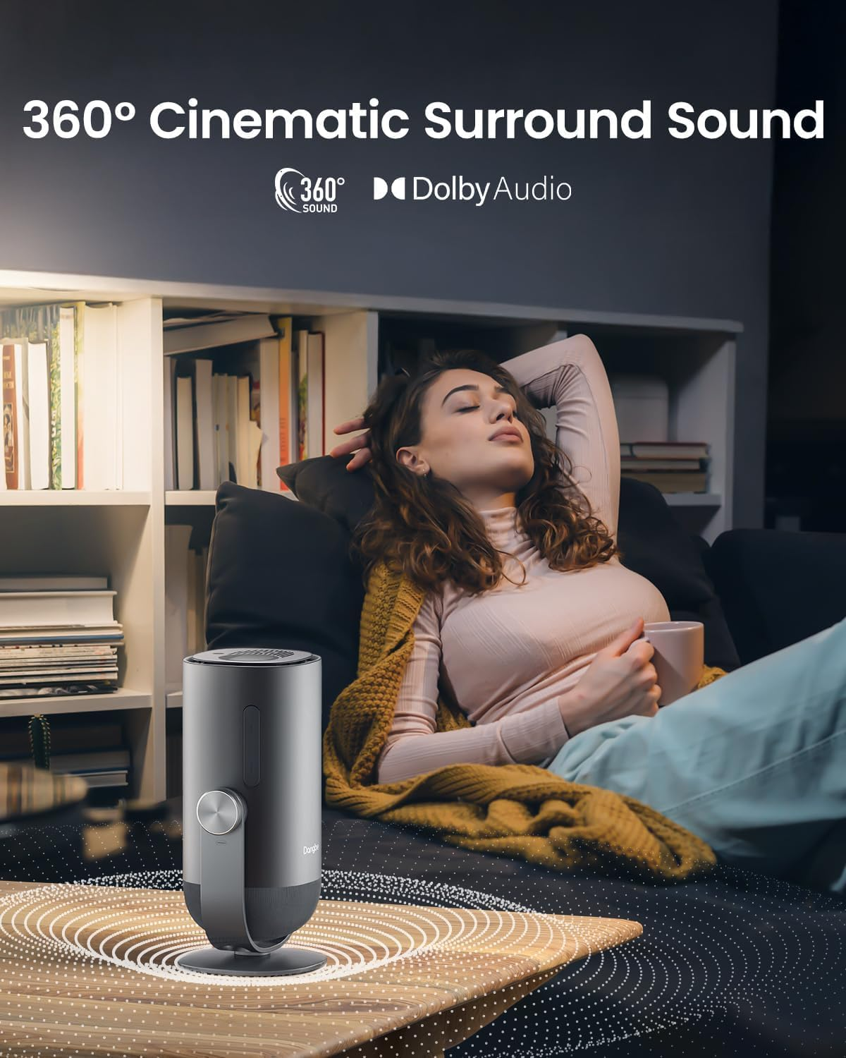 Dangbei Freedo 1080P Portable Projector with Stand, Netflix Officially Licensed, 2.5 Hours Playtime, 180-Inch Home Theater, 450 ISO Lumens, Dolby Audio, Mini Projector with Wi-Fi and Bluetooth image number 6