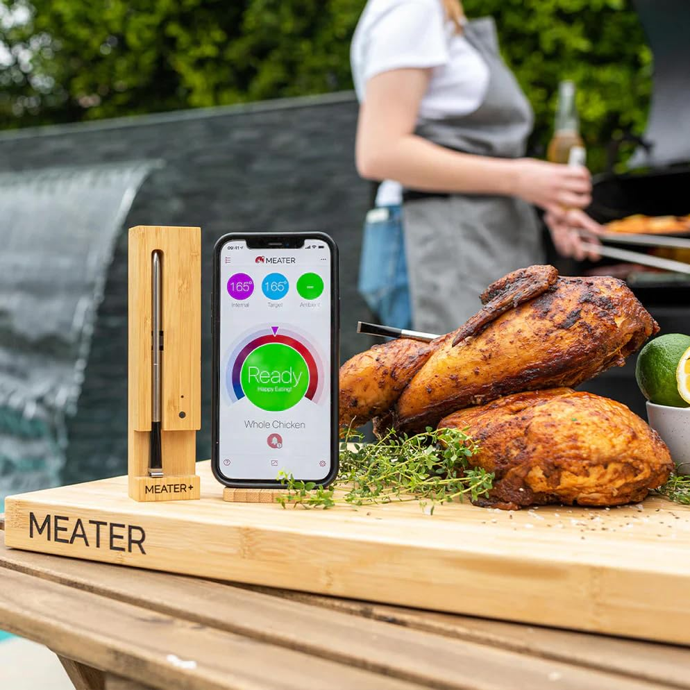 New MEATER+ 50 Metre Long Range Smart Wireless Meat Thermometer for the Oven Grill Kitchen BBQ Smoker Rotisserie with Bluetooth and Wifi Digital Connectivity image number 3