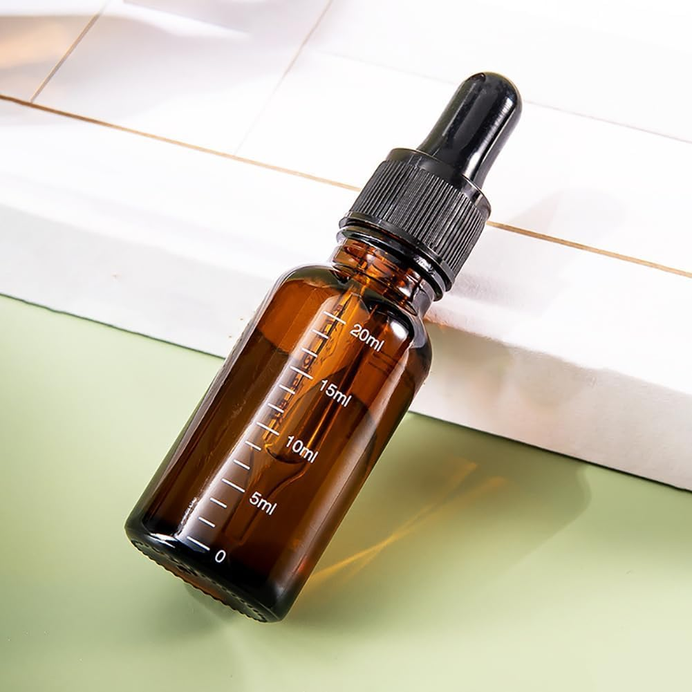 Jarlathy 2 Pcs 100Ml Amber Glass Dropper Bottles, Essential Oil Vials with Measured Eye Dropper, Perfect for Travel, Storing Essential Oils, Perfume Oils and Other Liquids image number 1