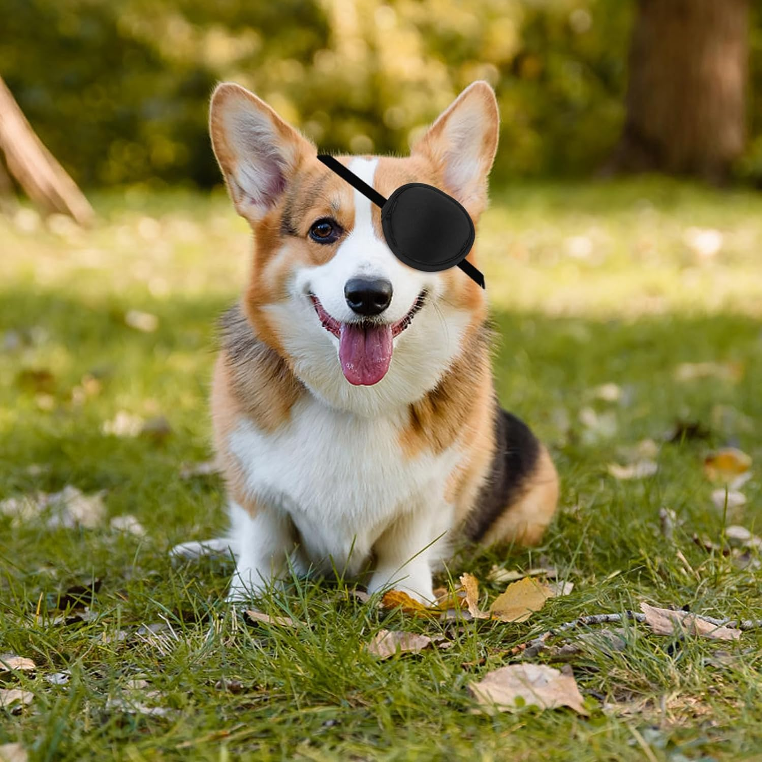 Yeebeny Dog Eye Patch, Eye Patch for Dogs Eye Injuries after Surgery Wounds, Adjustable Soft Eyepatch Dogs Eye Covering Pack of 2 image number 3