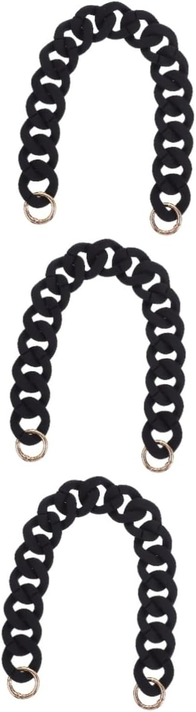 HEALEEP 3Pcs Resin Chain for Bag Match Style Hollow Out DIY Replacement Chain for Shoulder Bag Handbag Accessory