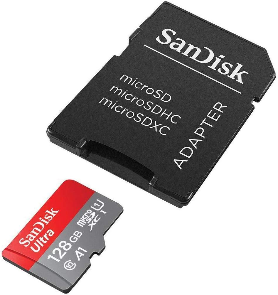 Sandisk Ultra 128GB Micro SDXC UHS-I Card with Adapter - 100Mb/S U1 A1 - SDSQUAR-128G-GN6MA, Black image number 2