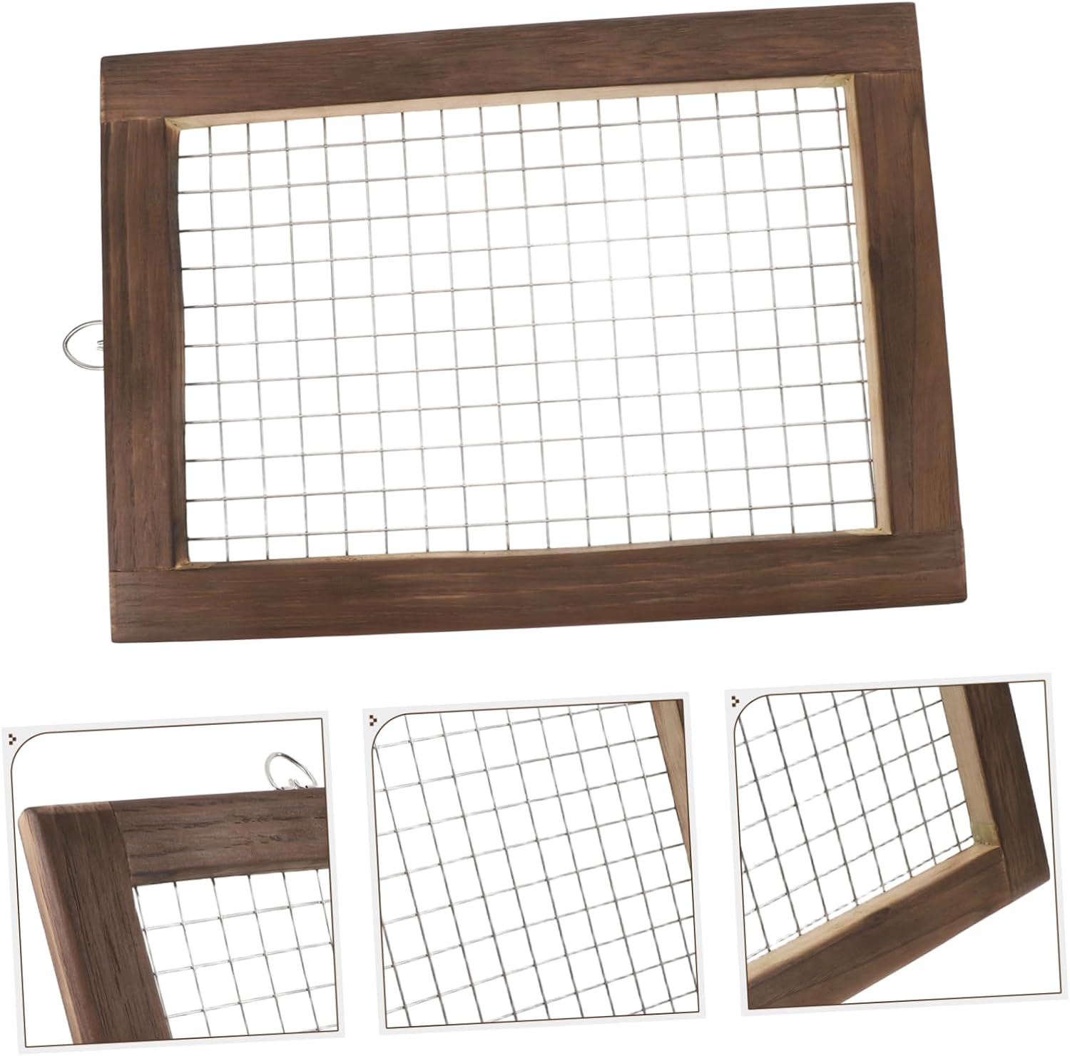 OFFSCH Sturdy Fern Planting Frame 304 Stainless Steel Screen Rock Sifter Wood Compost Sifter for Indoor/Outdoor Gardening