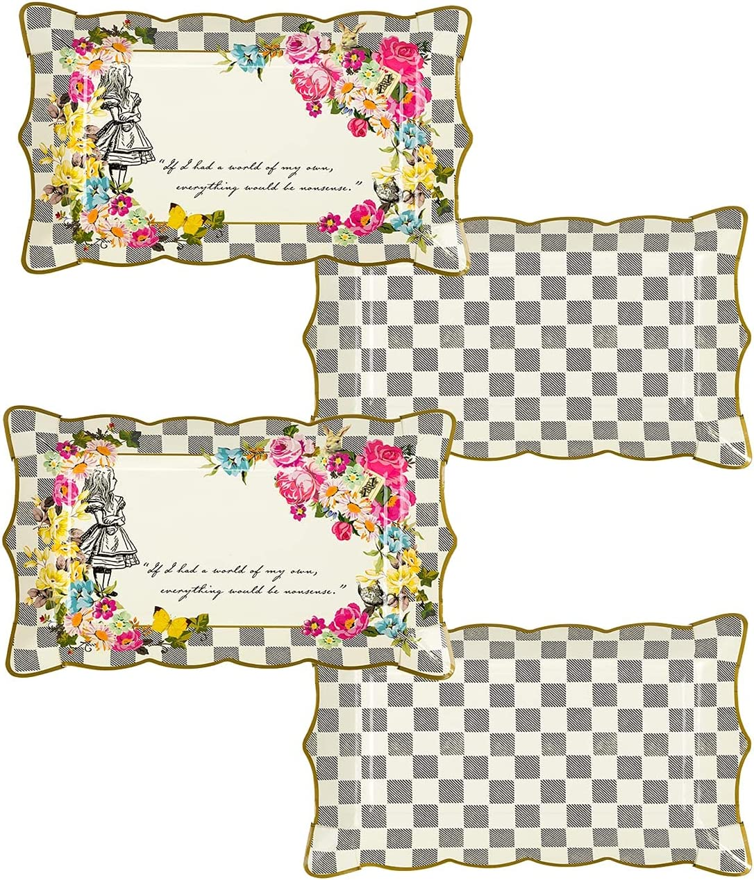 Talking Tables Alice in Wonderland Cake Stand, Beautiful Mother'S Day Party Decorations Reusable Cakestand Table Centrepiece for Mad Hatter Afternoon Tea, Birthday, Baby Shower image number 5