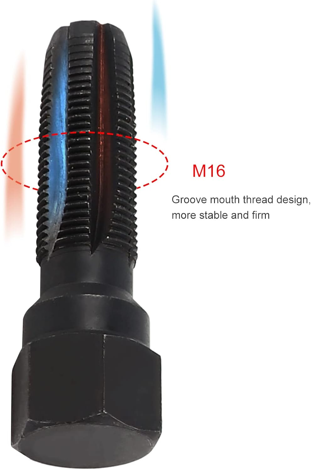 FLYPIG M14 X1.25 Carbon Steel Spark Plug Re-Thread Repair Tool Tap Reamer Inserts Kit 14Mm Spark Plug Thread Repair Kit image number 2