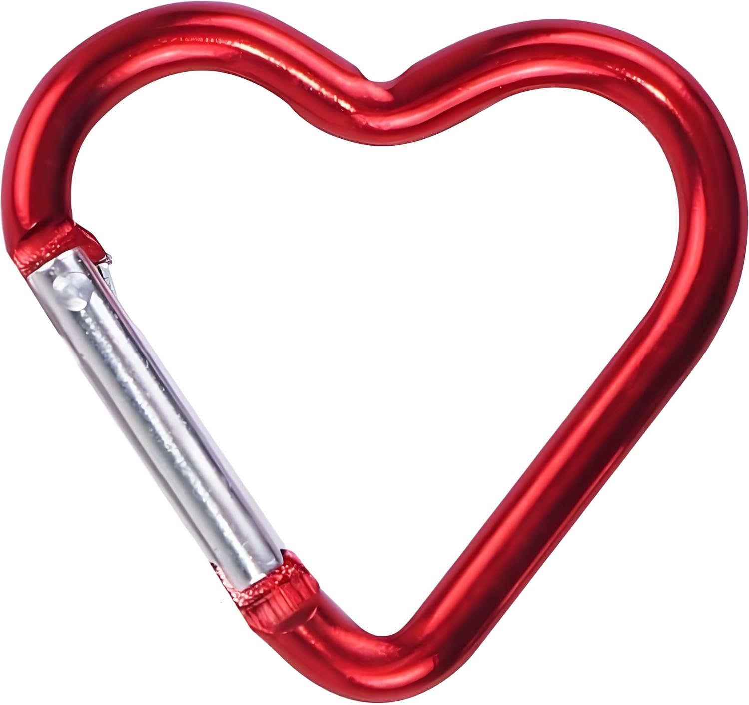 Carabiner Clip, Heart Shaped Climbing Buckle, Aluminum Alloy Heavy Duty Keyring Hook for Camping Fishing Hiking Traveling Aluminum Key Chain Clip Accessories