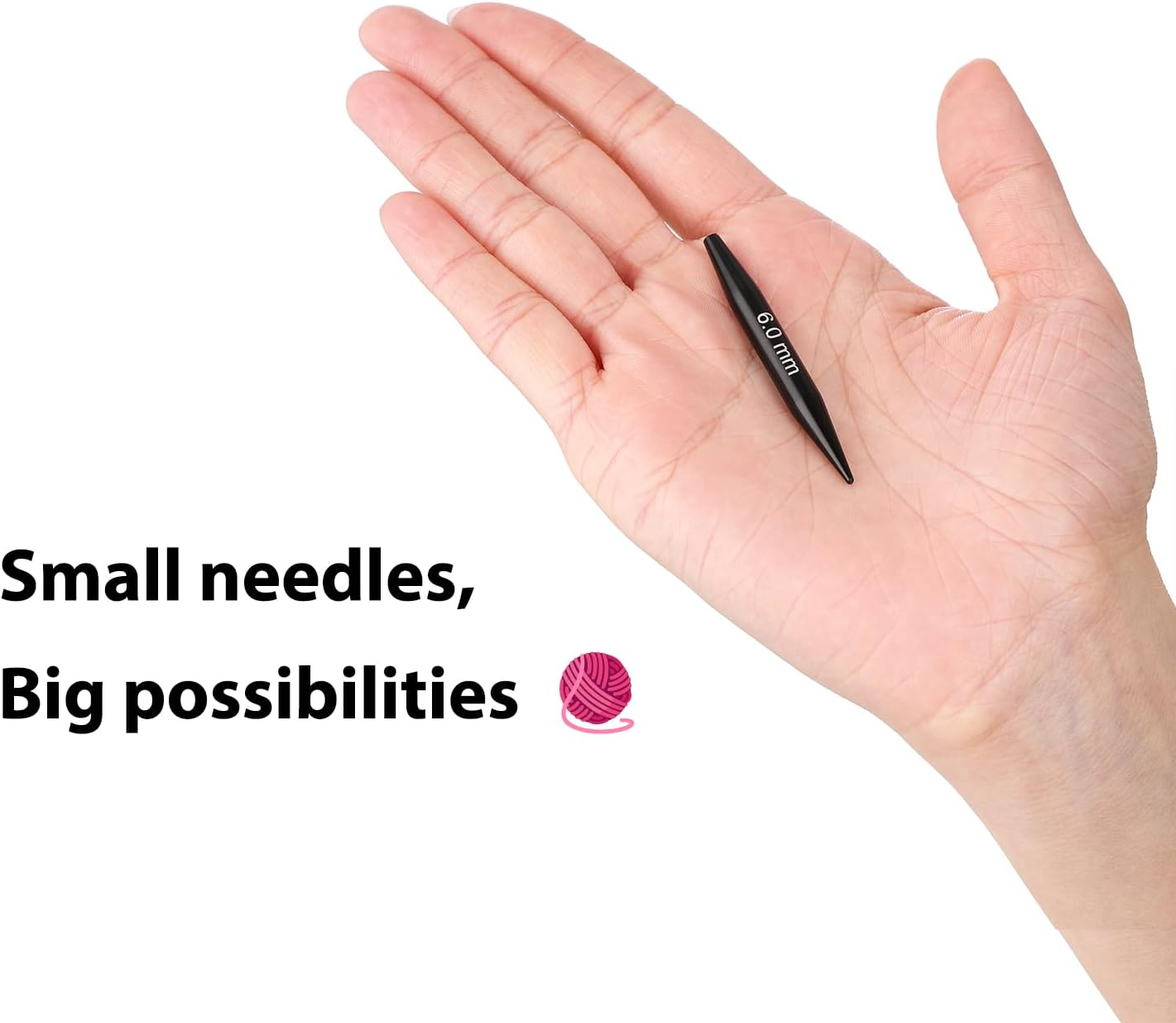 Guclud Interchangeable Circular Knitting Needle Set, 3-Inch Shorties Knitting Needles Sizes US 2.5, 3, 4, 5, 6, 7, 8, 9, 10 with Cable, Accessories and Case, 9-Pairs image number 2