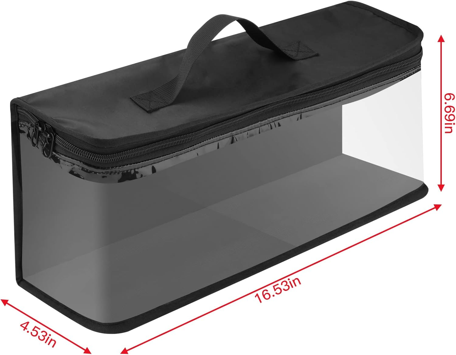 CASZLUTION Game Disc Storage Bag for Nintendo Switch Games, Portable Carrying Case Holds up to 35 Switch Games, TPU Clear Organizer Case for Switch Game Collectors - Black - Red Blue image number 3