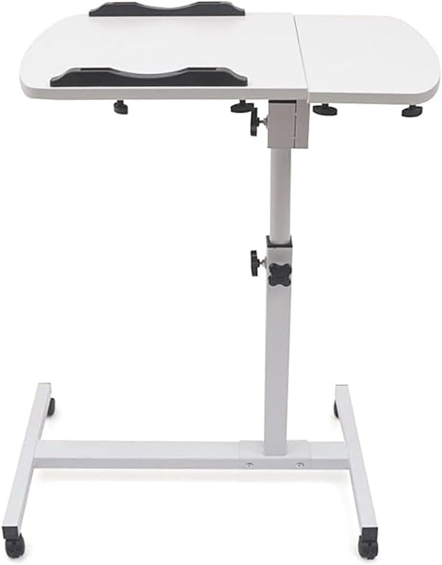 AIMALL Folding Computer Desk Stand - Adjustable Floor-Standing Reading Table for Lazy People, Movable Bedside Table, Electric Height Adjustment