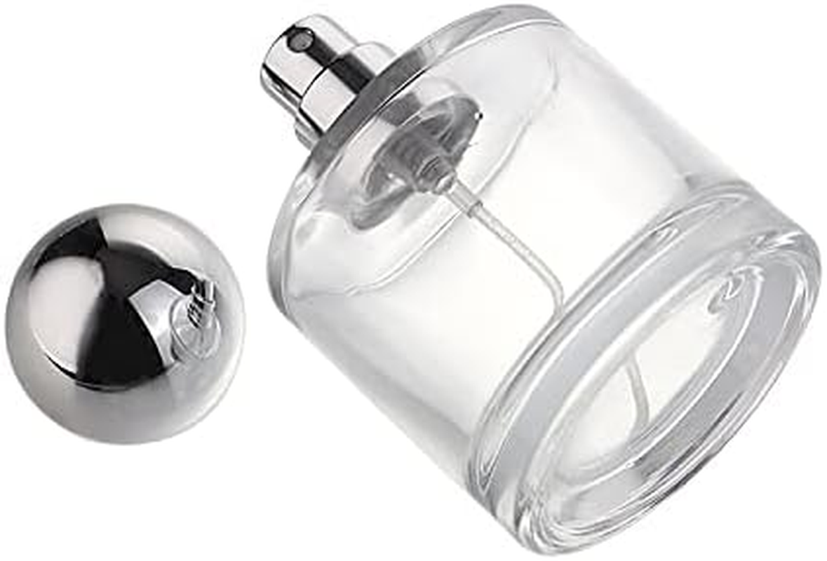 50Ml Clear Empty round Glass Perfume Spray Bottle - Spherical Cap image number 2
