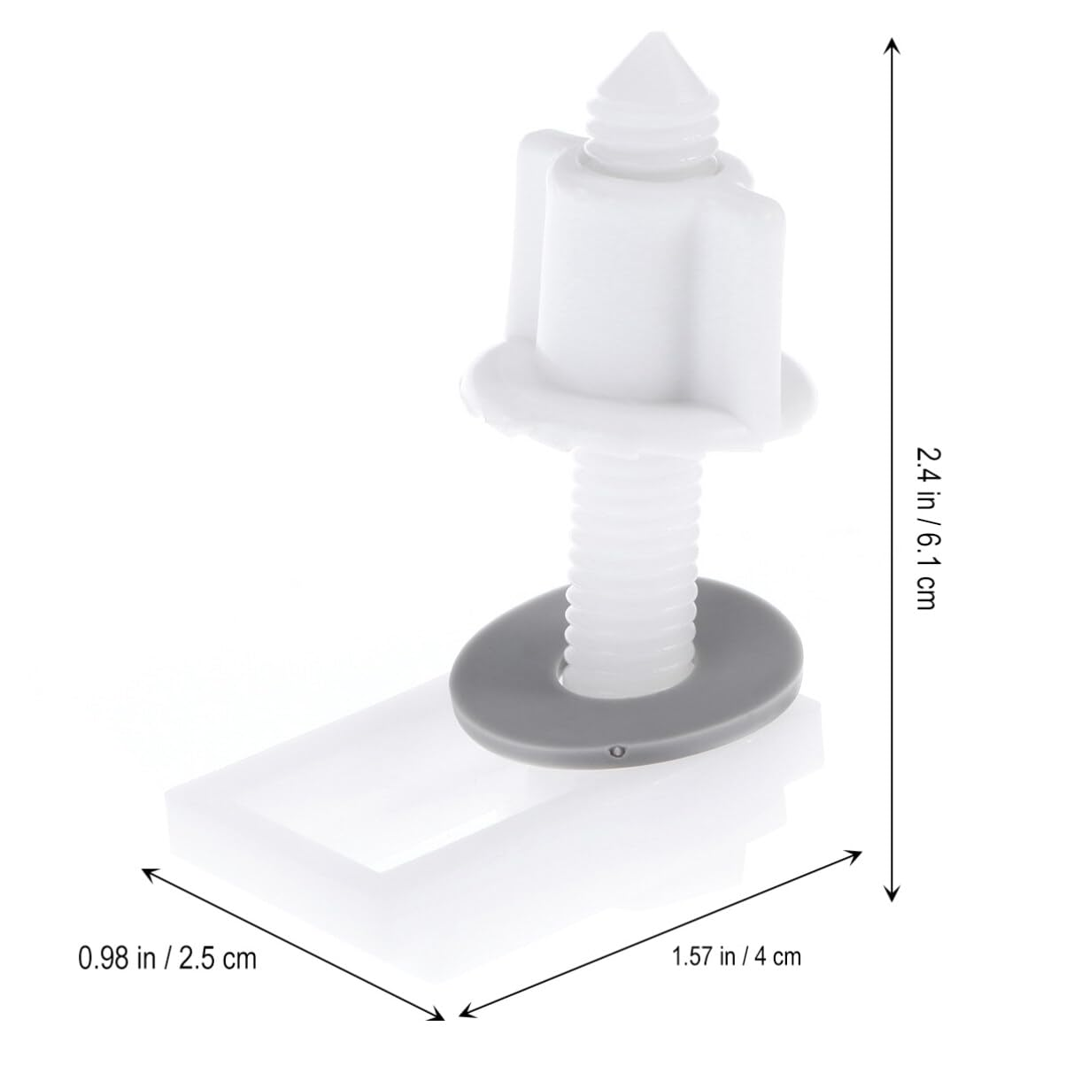 Mipcase Toilet Seat Hinge Bolts: Toilet Seat Screws Universal Toilet Seat Screws Replacement Toilet Bolt Caps Toilet Seat Parts for Fixing Installing with Nuts Set image number 4