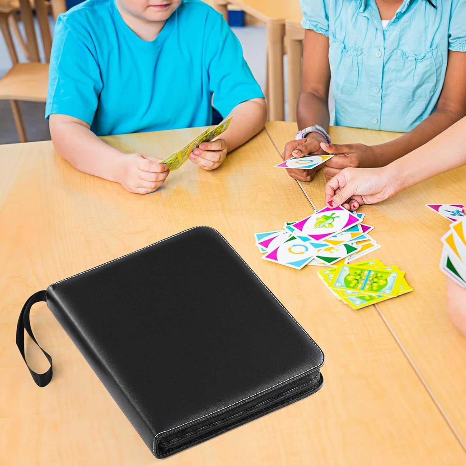 900-Capacity Zippered Trading Card Binder,9-Pocket PU Leather Organizer with 50 Removable Pages for Sports & TCG Cards (Baseball/Basketball/Football)