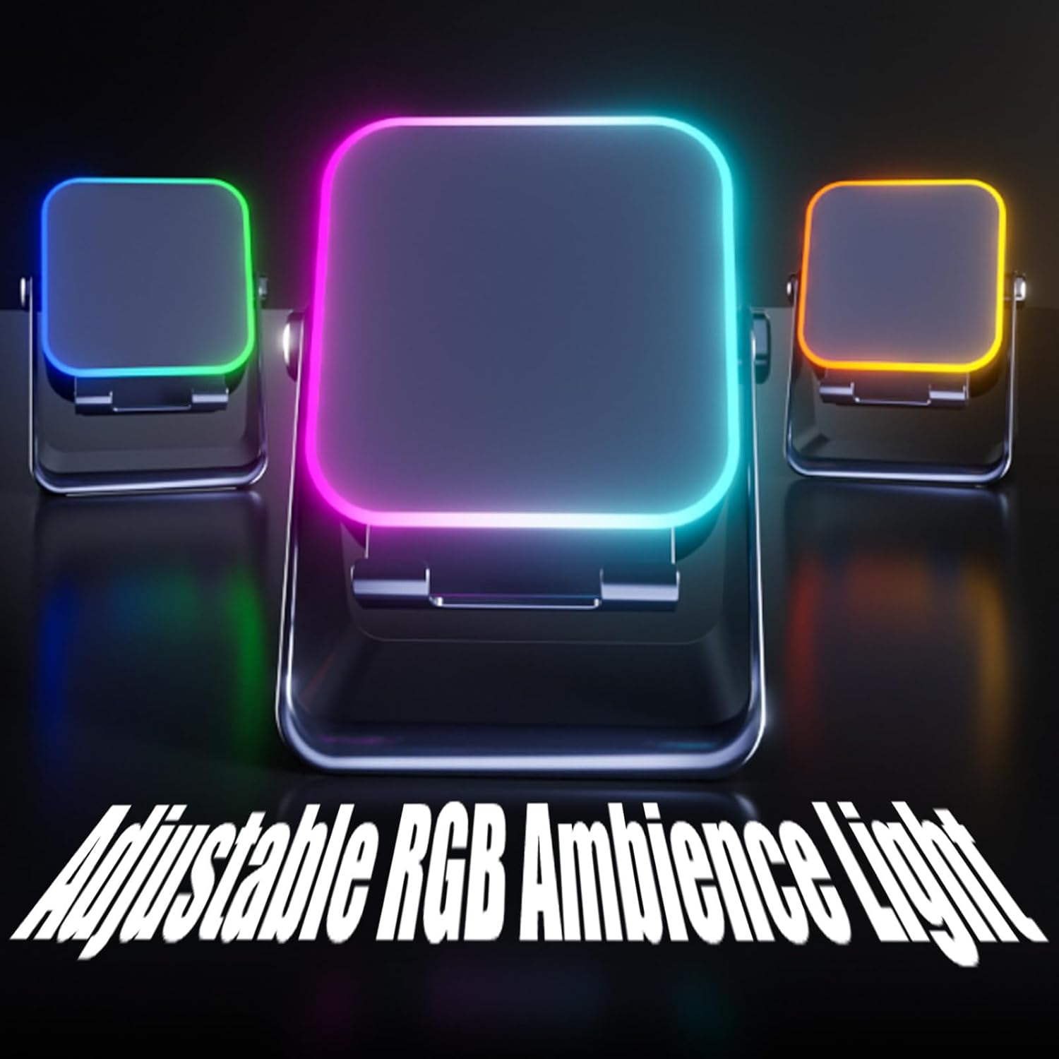 5 in 1 Wireless Induction Bluetooth Speaker, Wireless Induction Speaker with Adjustable Phone Stand, Versatile Audio Stand and Portable Connect Audio Player for Travel Christmas Surprise (Black)