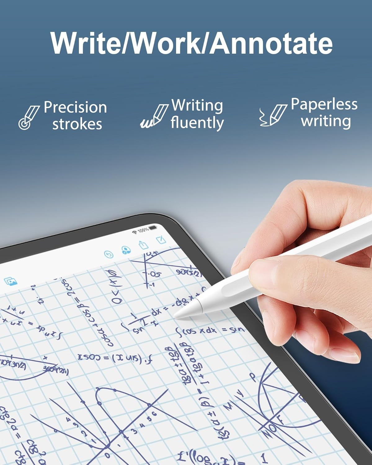 2 PACK Paper-Feel Screen Protector for Ipad Air 11 Inch M2 2024/M3 2025, Matte PET Film Compatible with Pencil Pro, Anti-Glare/Write and Draw like on Paper image number 4