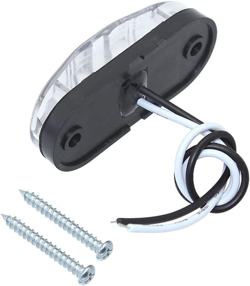 2X Side Marker Clearance 12V LED Lights Cool White Indicators Trailer Caravan RV image number 2