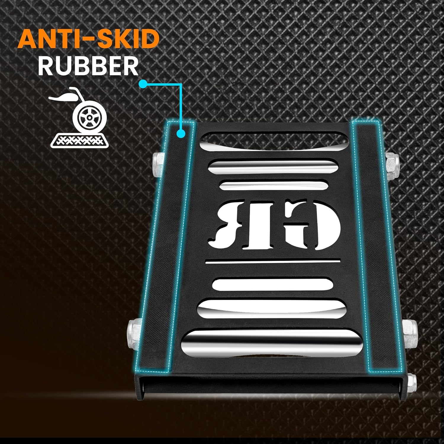 Grand Pitstop Motorcycle Wheel Cleaning Stand - Paddock Stand Replacement - Wheel Roller Stand for Tire Cleaning & Chain Lubrication - Groller (Large (Bikes < 600 Lb & Tire Width <240 Mm))