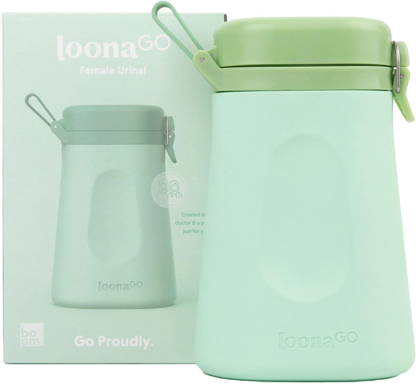 Loonago Female Urinal &ndash; Portable, Odor-Blocking, Leakproof Pee Bottle &ndash; Discreet Bedside & Travel Toilet for Women - Road Trips, Camping and Post Surgery &ndash; FSA/HSA Eligible (Blue)